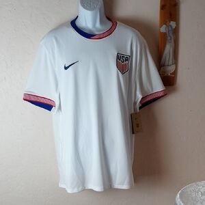 NWT Nike USA Soccer Jersey White with Red and Blue